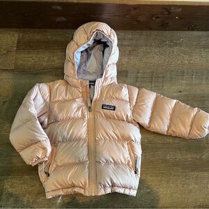 Patagonia Light Pink Hooded Puffer Jacket
